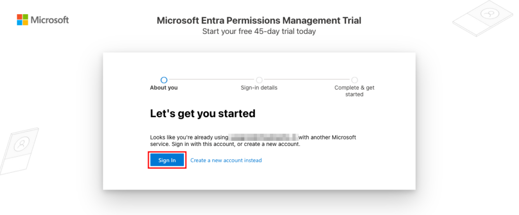 Sign up for the Microsoft Entra Permissions Management trial