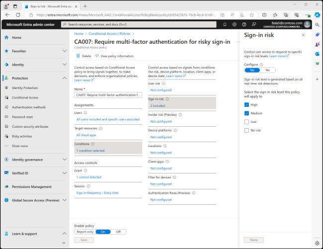 Example of setting a Microsoft Entra Conditional Access policy. (Source)