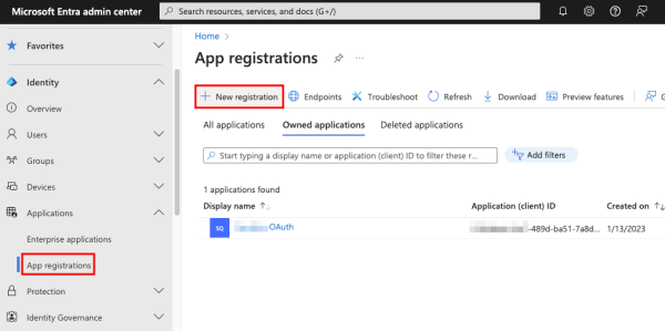 Registering an app in the Microsoft Entra admin center - Step 1