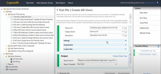 Cayosoft Administrator identity lifecycle automation